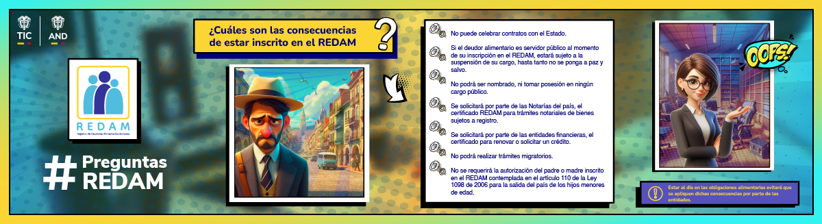 ¿Cuáles son las consecuencias de estar inscritos en el REDAM?